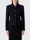 Chloé Chic Virgin Wool Stretch Jacket With Soft Cotton-viscose Lining In Black