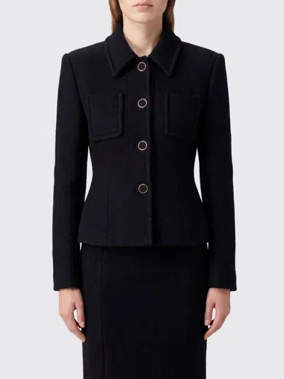 CHLOÉ CHLOÉ SLIM FIT SINGLE-BREASTED SHORT WOOL COAT WITH PATCH POCKETS,I61409002
