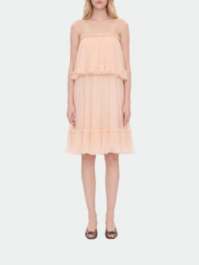 Chloé Chlo&eacute; Mini Dress  In Chiffon In Pink