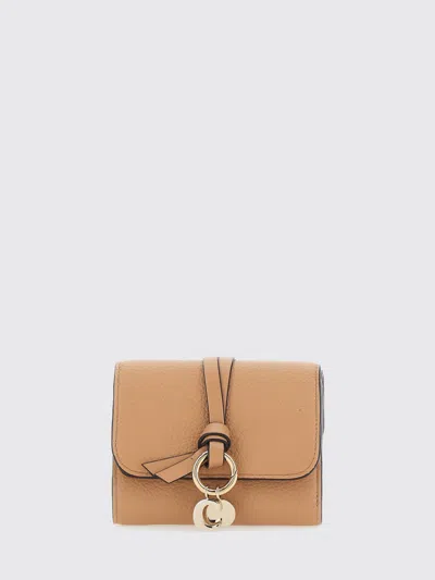 Chloé Wallet Woman Color Beige In Brown