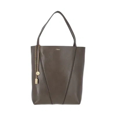 Chloé Chlo Bags Grey Cow Leather In Brown