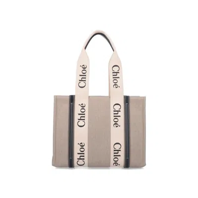 Chloé Chlo Bags White Linen