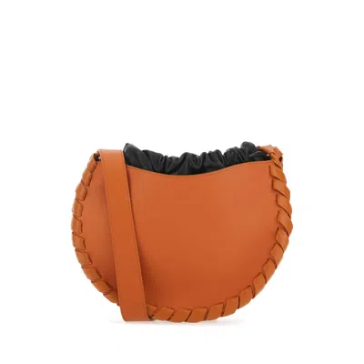 Chloé Chlo Dark Orange Leather Small Mate Crossbody Bag
