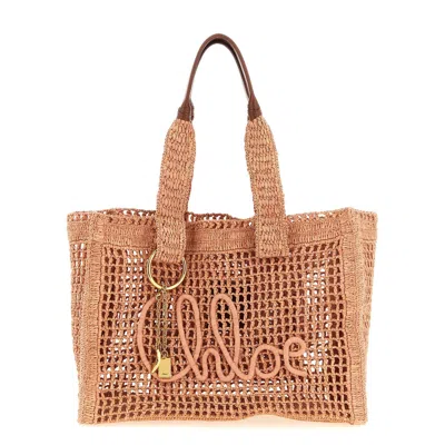 Chloé Chlo East-west Summer Banana Shopping Bag In Pink