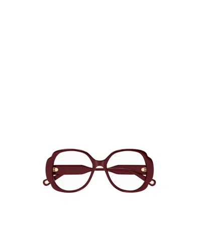 Chloé Eyewear Butterfly-frame Glasses In Red
