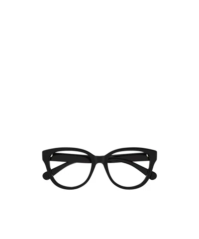 Chloé Logo-embossed Square-frame Glasses In Black