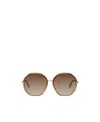 Chloé Eyewear Hexagon Frame Sunglasses In Brown