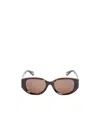 Chloé Eyewear Oval-frame Sunglasses In Nude