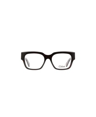 Chloé Eyewear Rectangular Frame Glasses In White