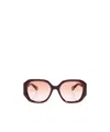 Chloé Eyewear Rectangular Frame Sunglasses In Pink