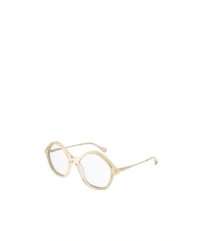 Chloé Eyewear Round Frame Glasses In White