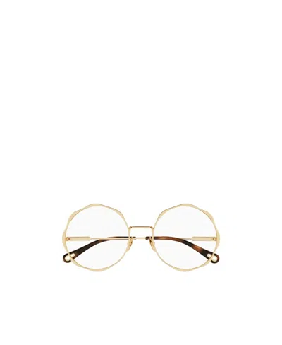 Chloé Eyewear Round Frame Glasses In White