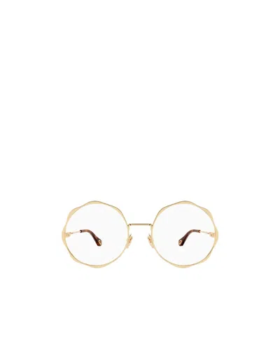 Chloé Eyewear Round Frame Glasses In White
