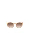 Chloé Eyewear Round Frame Sunglasses In Nude