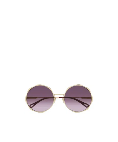 Chloé Eyewear Round Frame Sunglasses In Purple