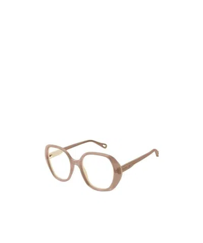Chloé Eyewear Square Frame Glasses In Nude