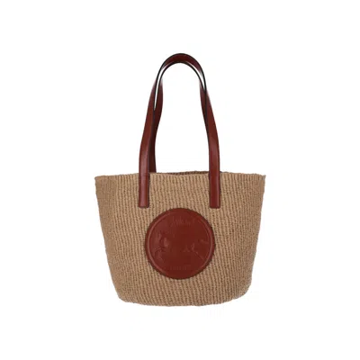 Chloé Chlo Horse Medal Large Tote Bag In Sand