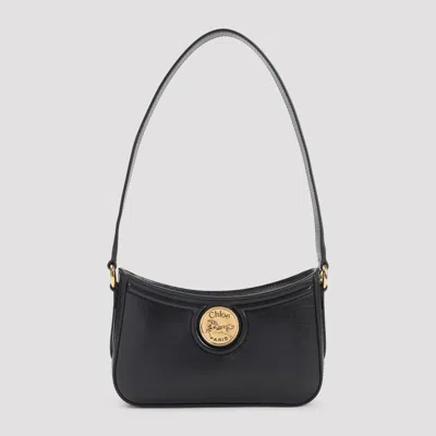 Chloé Chlo Horse Medal Shoulder Bag In Black