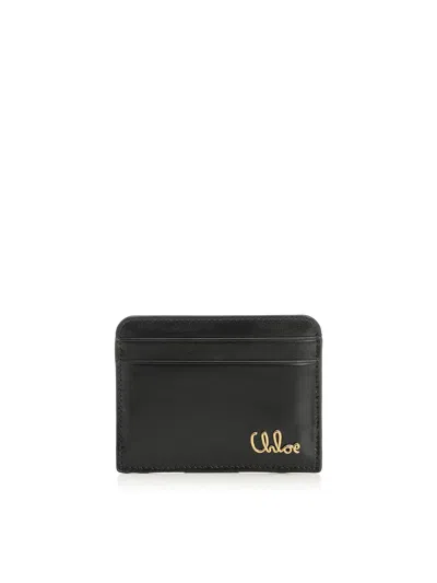 Chloé Chlo Iconic Card Case In Black