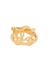 Chloé Iconic Logo Ring In Yellow