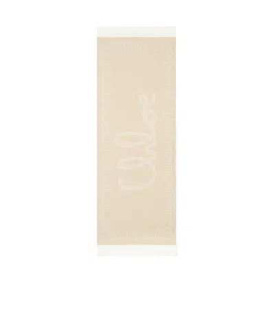 CHLOÉ CHLOÉ THE CHLOÉ ICONIC JACQUARD FRINGED SCARF