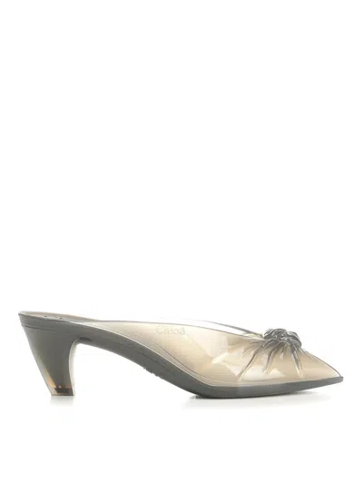 Chloé Chlo Jelly Mules In Gray