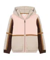 Chloé Cotton-wool Colour-block Hoodie (4-14 Years) In Nude