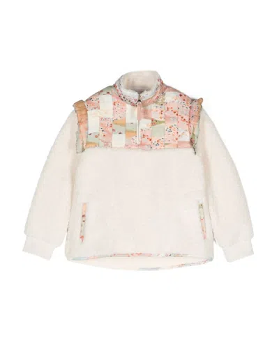 CHLOÉ CHLOÉ KIDS PANELLED RUFFLED SWEATSHIRT