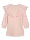 Chloé Ruffle-detail Organic Cotton Dress In Pink