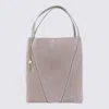 Chloé Chlo Light Grey Leather Spin Totes In Pink