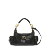 Chloé Chlo Medium Double Carry Leather Shoulder Bag In Black