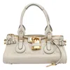 Chloé Paddington Embellished Textured-leather Tote In Pink