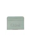 Chloé Sense Card Bag In Gray