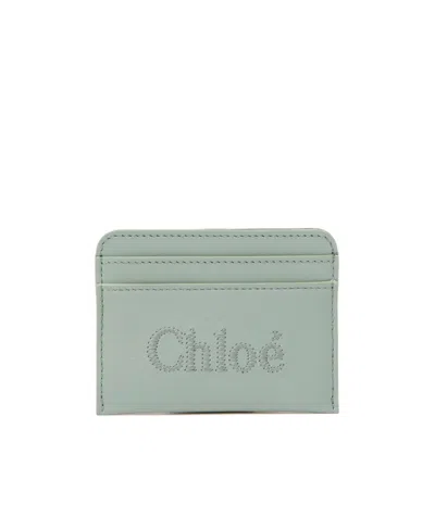 Chloé Sense Card Bag In Gray