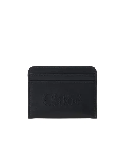 Chloé Sense Card Holder In Black