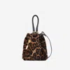 Chloé Small Chloe Spin Tote Bag In Leopard-print Shearling In Animal Print