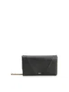 Chloé Spin Wallet With Flap And Chain In Black