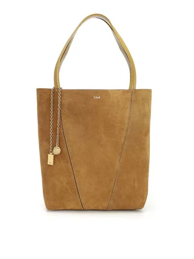 Chloé Chlo Spin Tote Bag In Brown