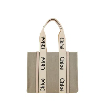 Chloé Chlo Woody Tote Bag  Beige