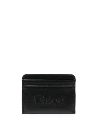 Chloé Sense Card Holder In Black