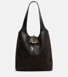 Chloé Balloon Small Leather And Suede Shoulder Bag In Brown