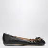 Chloé Bow Ballerinas Gold-tone Embellishments In Black