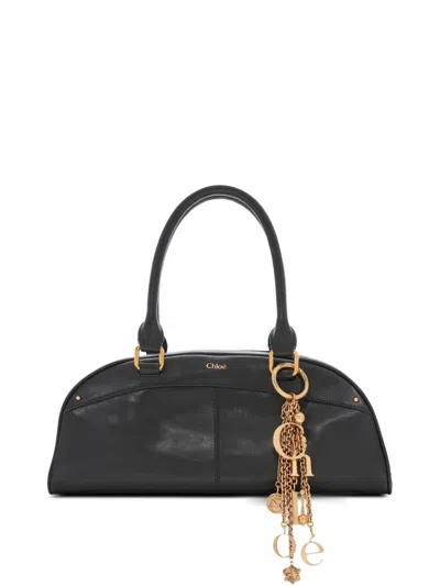 Chloé Bowling Leather Shoulder Bag In Black