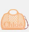 Chloé Cage Leather-trimmed Studded Rubber Shoulder Bag