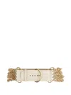 Chloé Camera Croc-effect Chain Belt In White