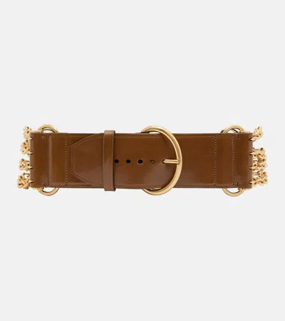 Chloé Camera Chain Leather Belt In Pink