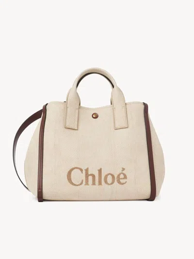 Chloé Chloe Women Sand Fabric Medium Chloe Carry Shopping Bag In Brown