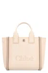 Chloé Small Carry Logo-embossed Canvas Tote Bag In Beige