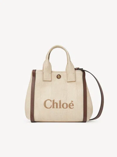 Chloé Tote Bag With Contrast Trim And Handles In Silver