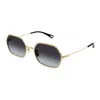 Chloé Rectangle-frame Sunglasses In Gold